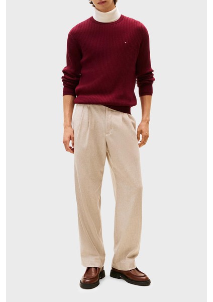 Pamuk ve Kaşmir Karışımlı Regular Fit Bisiklet Yaka Kazak Erkek Kazak MW0MW40449 Vlp fiyatları