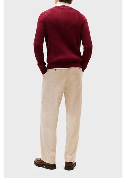 Pamuk ve Kaşmir Karışımlı Regular Fit Bisiklet Yaka Kazak Erkek Kazak MW0MW40449 Vlp modelleri