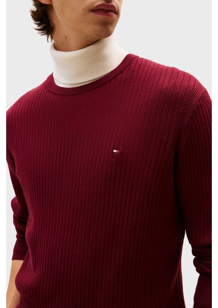 Pamuk ve Kaşmir Karışımlı Regular Fit Bisiklet Yaka Kazak Erkek Kazak MW0MW40449 Vlp fırsatları