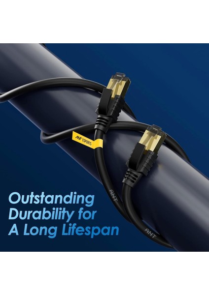 1 Metre RJ45 Kablo CAT7U/FTP Altın Kaplama Korumalı 10GB/SN 600 Mhz Zırhlı Utp Ağ Lan Ethernet Kablosu 1mt Xbox Ps 2/3/4/5 RJ45 Patch Kablosu