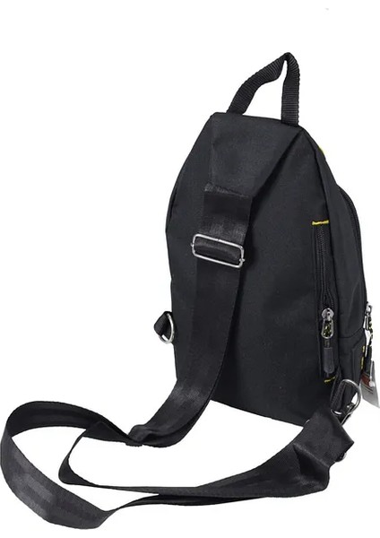 3473 Erkek Lüks Siyah Renk Bol Bölmeli Çapraz Çanta