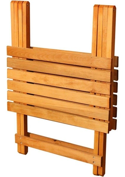 Dekoratif Ahşap Katlanır Piknik ve Balkon Masası 70x60 cm Taşınabilir Tasarım fırsatları