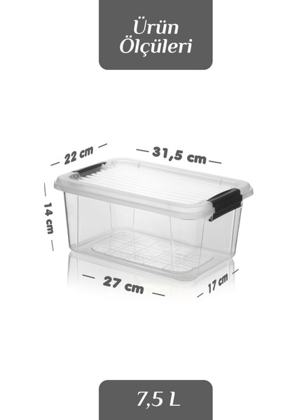 2'li 7,5l Un Bakliyat Erzak Kabı Kilitli Kapaklı Banyo Düzenleyici Deterjanlık Saklama Kutusu 2x7,5l fırsatları