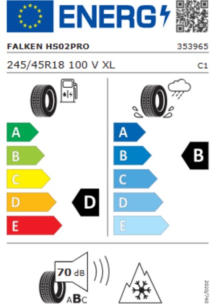 Eurowinter HS02 Pro 245/45R18 100V Xl M+S 3pmsf Oto Kış Lastiği (Üretim Yılı: 2024) fiyatları