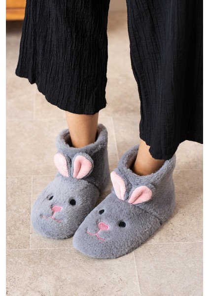 Kız Çocuk Kulak Tavşan Figürlü Ev Botu Panduf Çocuk Peluş Rahat Sessiz Taban Ev Ayakkabısı fiyatları