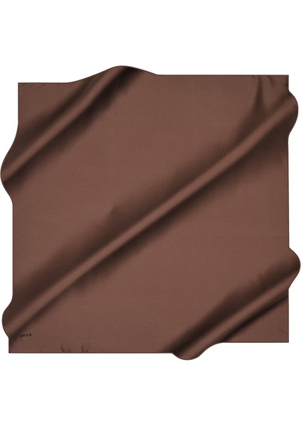 90X90 Aker Düz Taşlanmış Ipek Krep Saten Eşarp