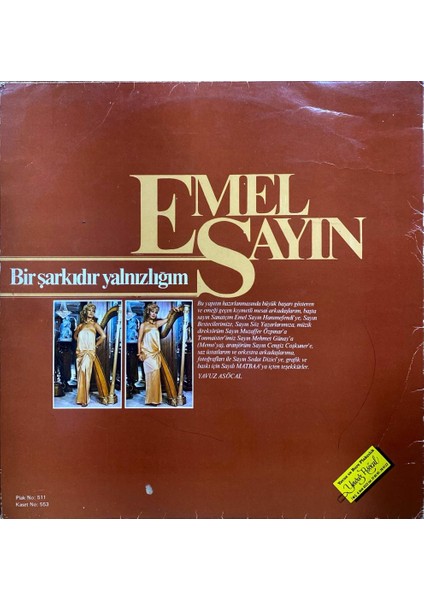 Emel Sayın – Bir Şarkıdır Yalnızlığım fiyatları