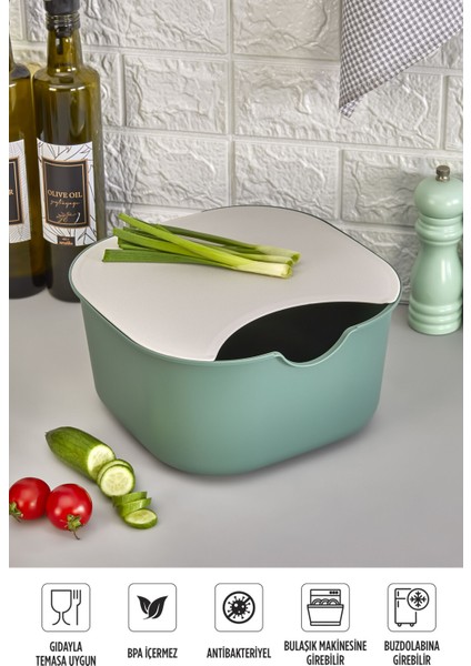 5'li Mutfak Hazırlık Seti - Çok Amaçlı Karıştırma Kabı Kasesi Kesme Tahtası Süzgeç Limon Sıkacağı fiyatları