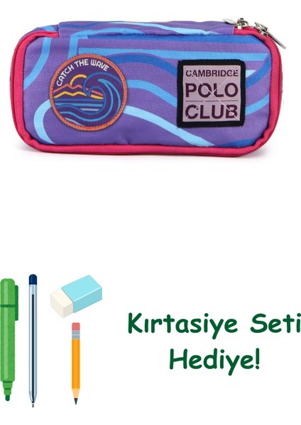 Cambridge Polo Club Wave Tek Bölmeli Unisex Çocuk Kalem Çantası
