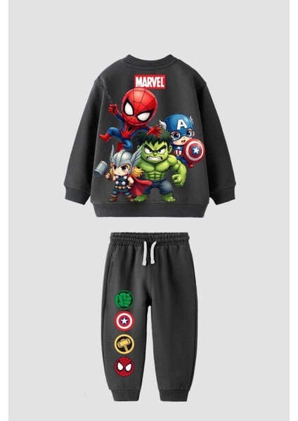 Erkek Çocuk Baskılı 3 Iplik Kumaş Pamuklu Alt Üst Takım fiyatları