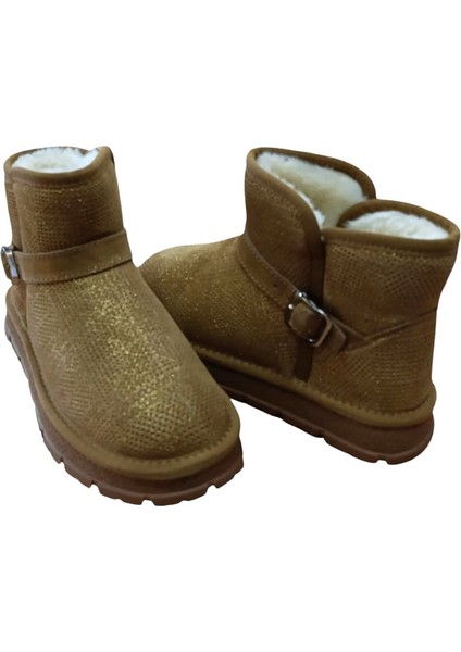 25K432 Kadın Simli Toka Detaylı Slim - On Peluşlu Bot Camel fırsatları