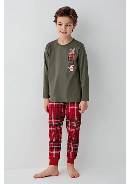 Yılbaşı Temalı Erkek Çocuk Pijama Takım 3513
