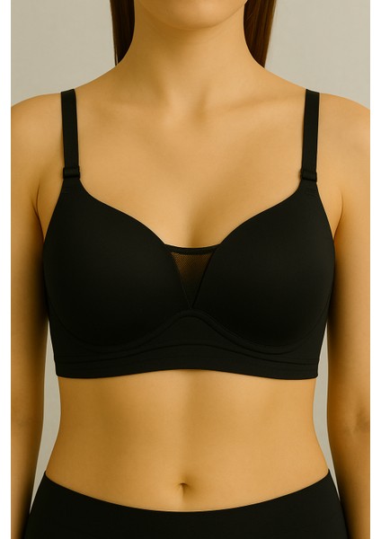 Lazer Kesim Mat Tül Detaylı Iz Yapmaz Dağlamalı Dikişsiz Balensiz Sütyen