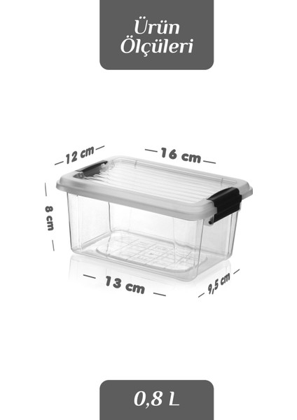 4'lü Set - 800ML Kilit Kapaklı Erzak Saklama Kabı Difriz Buzdolabı Düzenleyici Saklama Kutusu Şeffaf fırsatları