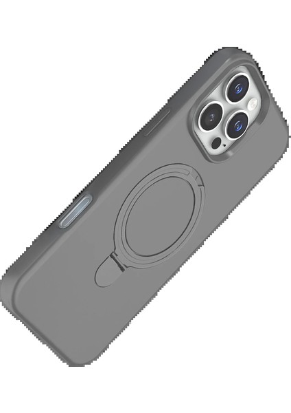 Apple iPhone 16 Pro Max Regal Magsafe Standlı Kapak - Titan GRI-(5796) - FEİ8553-7749 modelleri