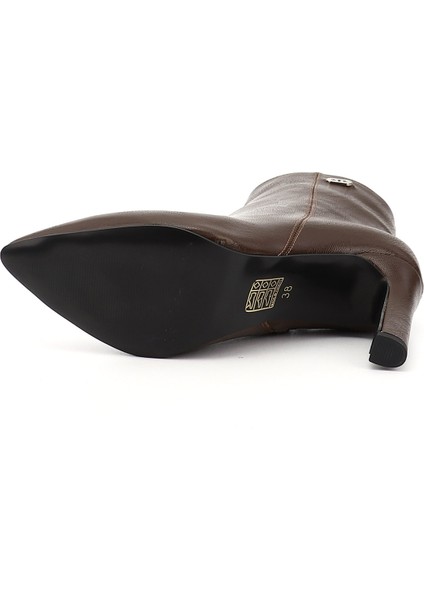 Kadın Kahverengi Fermuarlı Sivri Burun İnce Topuklu Bot fırsatları