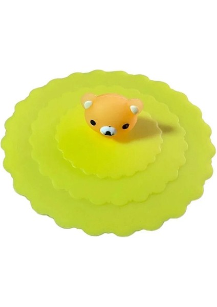 3'lü Silikon Meyve Bitki Hayvan Figürlü Kupa-Bardak Kapağı Seti-Toz Geçirmez Bardak Kapağı indirimleri