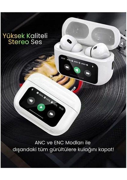 Dokunmatik OLED Ekranlı Air Pro 2 Bluetooth Kulaklık Anc/enc Tüm Modlar Aktif Bluetooth Kulaklık indirimleri