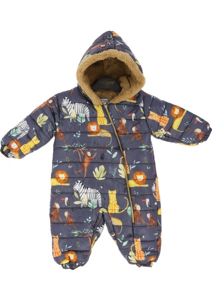 Erkek Bebek Tulum Safari Baskılı