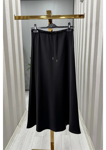 Luna Saten Volanlı Etek Siyah 5457 fiyatları