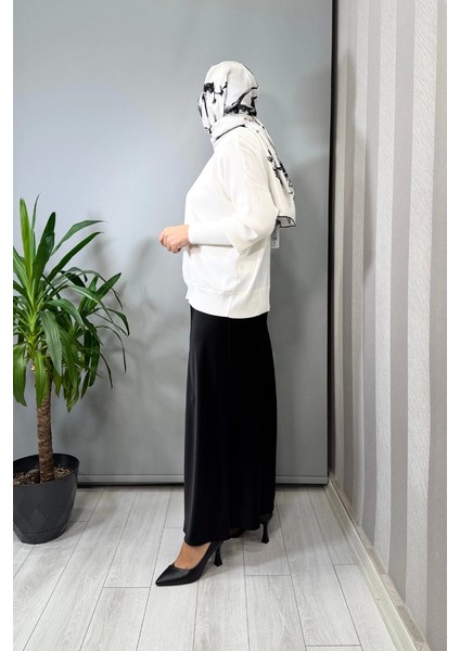 Luna Saten Volanlı Etek Siyah 5457 modelleri