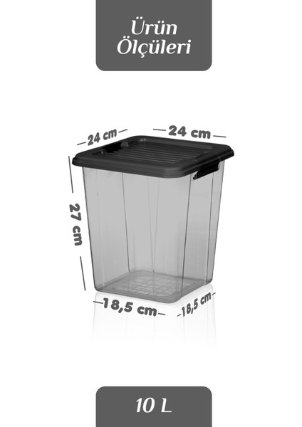 2'li Mega Organizer Box 10L - Un Bakliyat Erzak Saklama Kabı Kilit Kapaklı Deterjan Düzenleyici Kutu fırsatları