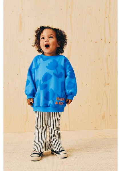 Kız Çocuk Çiçek Desenli Nakış Detaylı 3 Iplik Kumaş Alt Üst Takım fiyatları