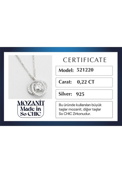 Mozanit Evreni 18 Ayar Beyaz Altın Kaplama 46 cm Gümüş Kolye indirimleri
