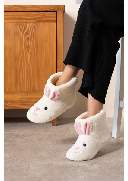 Kız Çocuk Kulak Tavşan Figürlü Ev Botu Panduf Çocuk Peluş Rahat Sessiz Taban Ev Ayakkabısı fiyatları