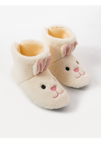 Kız Çocuk Kulak Tavşan Figürlü Ev Botu Panduf Çocuk Peluş Rahat Sessiz Taban Ev Ayakkabısı indirimleri
