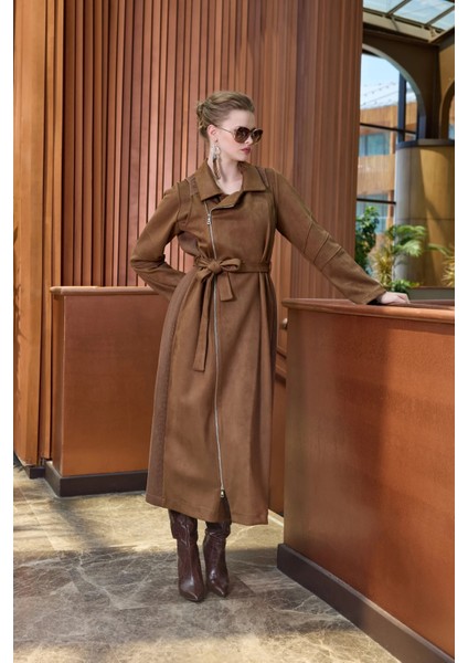 Süet Pardesü 38502 Taba