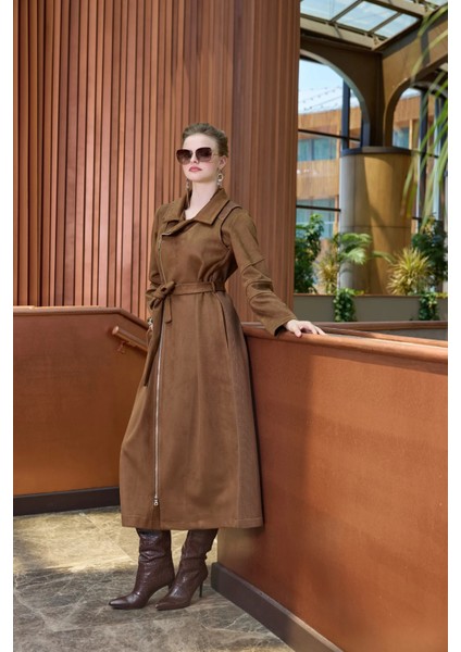 Süet Pardesü 38502 Taba