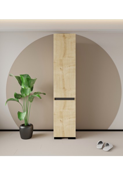 Floransa Tek Kapılı 4 Raflı Safir-Antrasit Çok Amaçlı Dolap fiyatları