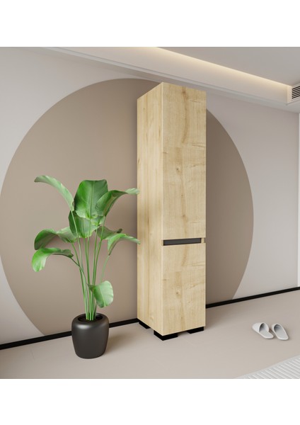 Floransa Tek Kapılı 4 Raflı Safir-Antrasit Çok Amaçlı Dolap modelleri