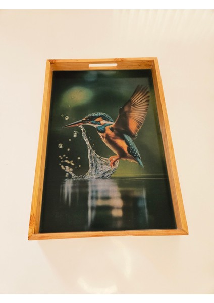 Doğal Ahşap Çerçeveli Epoksi Servis Tepsisi indirimleri