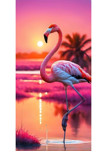 Flamingo Ev Duvar Salon Güzellik Salonu Ofis Dükkan Dekarasyon Kanvas Tablo fiyatları