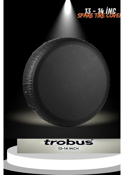 13-14 Inç Lastikler Için Stepne Kılıfı – Dayanıklı Siyah Suni Deri Koruma