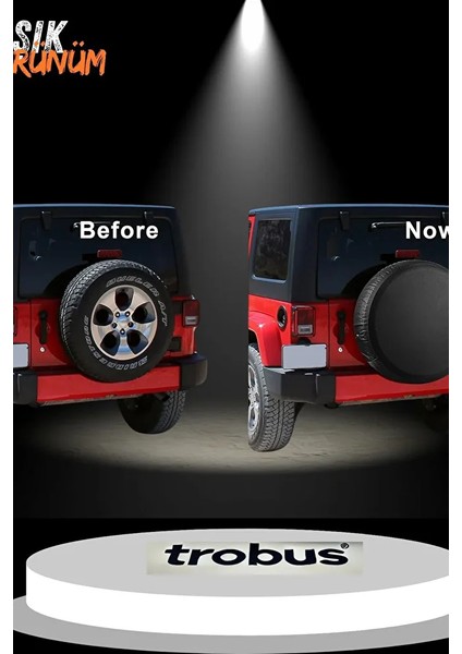 13-14 Inç Lastikler Için Stepne Kılıfı – Dayanıklı Siyah Suni Deri Koruma modelleri