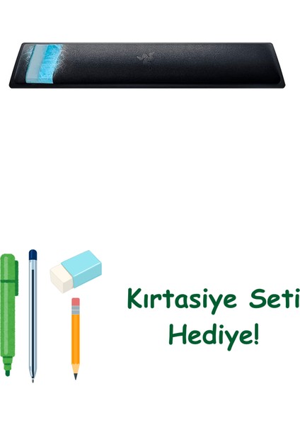Razer Bileklik Pro - Soğuk Çubuklu Tam Boy Oyun Klavyeleri Için Ergonomik Bileklik (Soğuk Çubuklu Dolgu, Isı Yayan Özel Kumaşla Kaplanmıştır) Siyah
