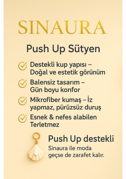 Sınaura Dolgulu Iz Yapmaz Lazer Kesim Çizgili Balensiz Sütyen indirimleri