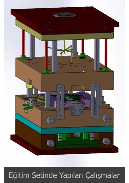 Solidworks Kalıp Ileri. 3 Plakalı, Boynuz Maça, Jiggle Maça Uygulama modelleri