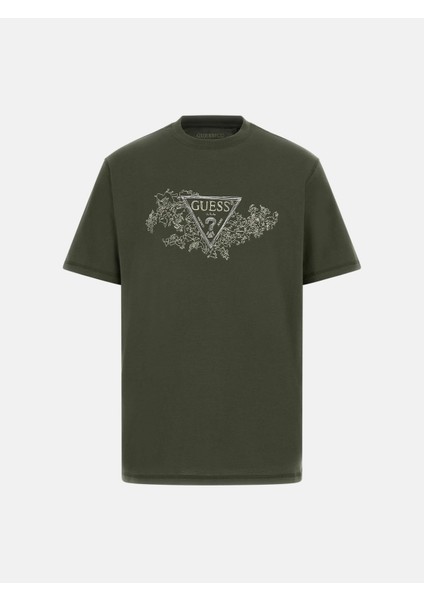 Embroidery Erkek Yeşil Regular Fit T-Shirt M5BI07I3Z14-A81U fiyatları