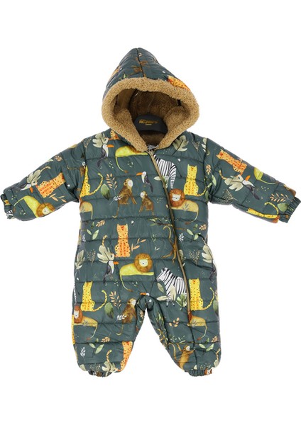 Erkek Bebek Tulum Safari Baskılı