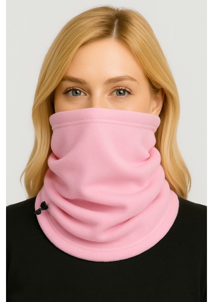 Pembe Polar Boyunluk Bere Baf Maske Buff
