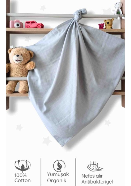 Bebek Müslin Örtü&battaniye 3 Adet %100 Pamuklu Çok Amaçlı Örtü 80X75CM-OEKO Tex Sertifikalı indirimleri