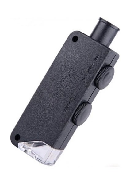 Mini 60X 100X Zoom Lens Odak Takı LED Cep Mikroskop Büyüteç modelleri
