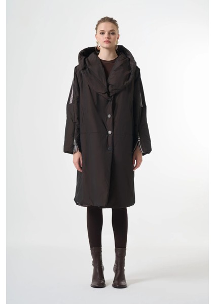 Şerit Detaylı Şişme Mont 38501