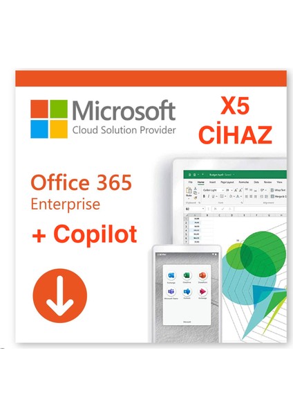 Office 365 Enterprice 5 Cihaz +Copilot Dahil (Yetkili Satıcı )