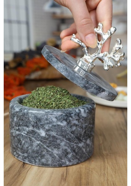 Mermer Baharatlık Kapaklı Mermer Tuzluk Biberlik modelleri