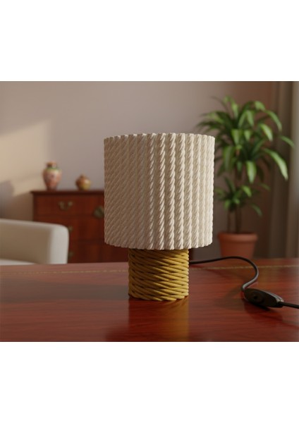 Dekoratif Halat Detaylı Masa Lambası | Abajur | Modern & Rustik Tasarım